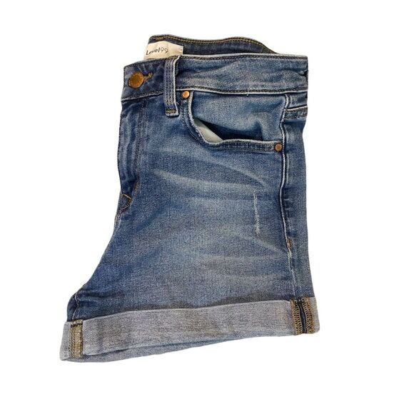 Level 99 Women's Blue Cuffed-Hem Jean Shorts Size 27 - Picture 4 of 9